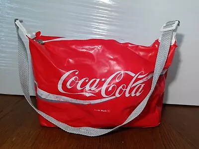 Coca Cola Coke Brand 1991 Vintage 90s Lunchbox Cooler Bag Zipped Shoulder Bag • £14.95