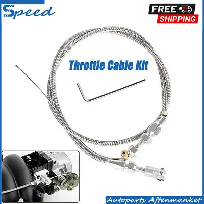 36  Braided Engine Throttle Gas Cable Kits For Chevrolet Chevy LS1 4.8/5.3/6.0L • $13.98