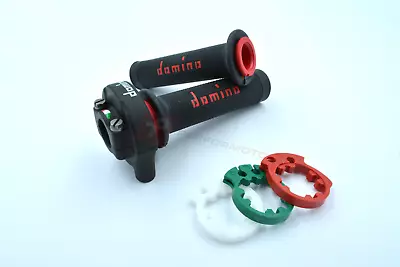 Domino XM2 Quick Action Throttle Black / Red Grips For Road & Track Use • $102.30