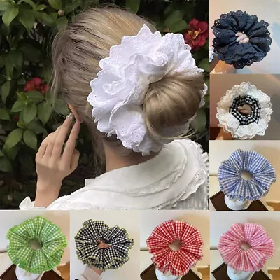 Ins Lolita Lace Scrunchies Flower Temperament Hair Rope Large Lace Hair Band New • £5.97