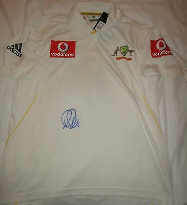 $399 • Buy Ricky Ponting (Australia) Signed Australian Test Match Shirt (Vodaphone) Blue