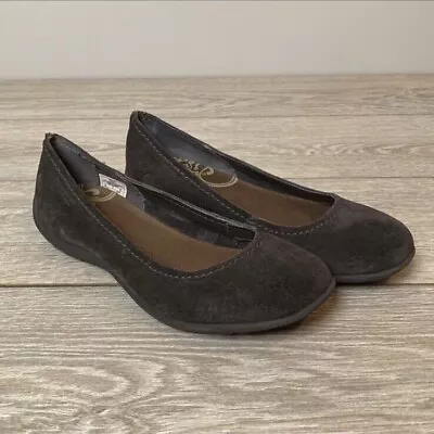 Merrell Avesso Espresso Brown Suede Ballet Flats. Womens Size 6.5 J56338 • $22.99