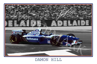 $27.85 • Buy Damon Hill Signed 12x18 Inch Photograph Poster- Top Quality F1 World Champion