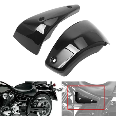 $52.99 • Buy 2X Black Battery Side Fairing Covers Fit For Yamaha V Star 1300 XVS1300 07-2017
