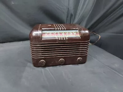 1946 RCA Art Deco Radiola 61-1 Radio Bakelite Vintage Tube AM Radio Tested Works • $49.99