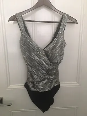 $55 • Buy Bershka LIMITED EDITION Silver Cross-Over Body Suit Size Small