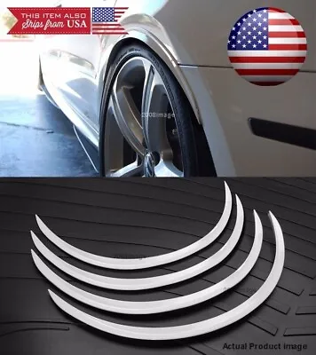 2 Pairs White Flexible 1  Arch Body Wide Fender Extension Lip For Mitsubishi • $29.96