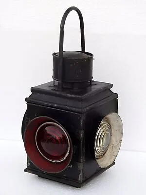 Indian Railway Collectible Railroad 4 Way Switch Signal Oil Lantern Train Lamp • $452