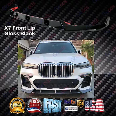 For BMW X7 2019-2022 M Package Performance CS Gloss Black Front Bumper Lip • $357.79