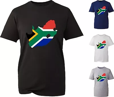 South Africa Map Flag T-Shirt Kruger National Park Cape Town Safari Unisex Top • £11.99