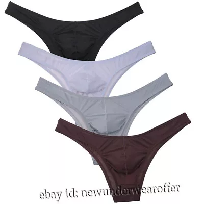 Men's Daily Bikini Briefs Underwear Low Rise Convex Pouch Cheeky Briefs Shorts • $6.43