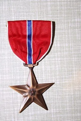 Genuine Ww2 American Issue Us Bronze Star Medal In Cardboard Box Brooch Pin Back • £19.95