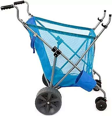 Steel Framed Collapsible Versatile Garden Cart Beach Sand Cruiser Blue • $59.99