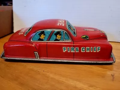 Nice Vintage 1950's Ko Tin Litho Friction  Fire Chief Car • $39.95