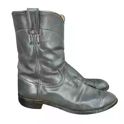 Justin Cowboy Boots Mens 11.5 D Gray Leather Western 3025 USA Roper Botas • $19.99