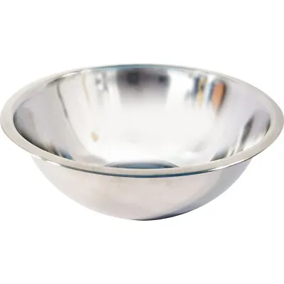 4 X 28cm Stainless Steel Deep Mixing Bowl Cooking Kitchen Baking Lightweight New • £9.95