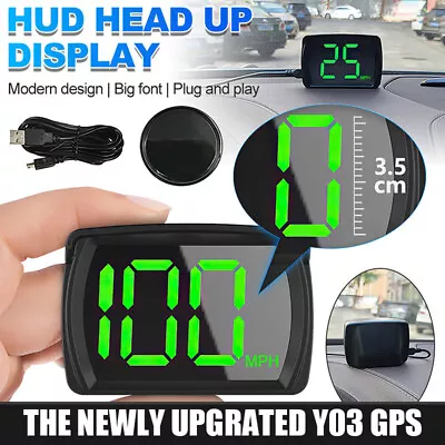 Car Digital GPS Speedo Speed MPH HUD Head Up Display Speedometer Universal • £9.79
