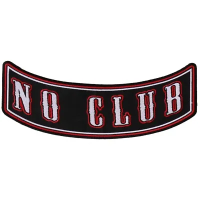 Embroidered Patch (Iron-On) Bottom Rocker Back Patch No Club (Nomad) 10  X 4  • $14.99