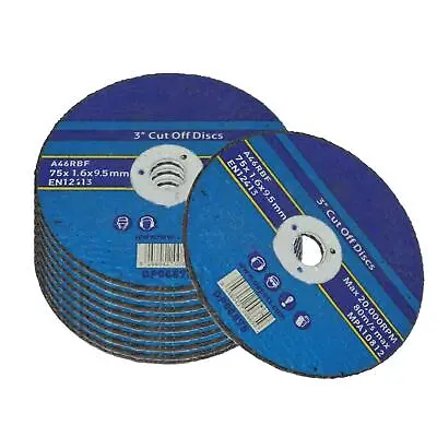 Metal Cutting Discs For Angle Grinder 3 75mm Stainless Steel Cut Off Tool 10-50X • £14.32