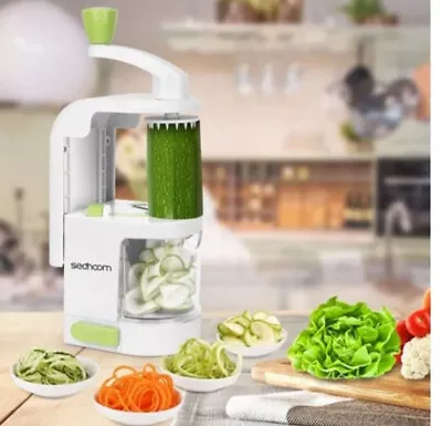 Vegetable Slicer Spiralizer For Vegetables 6 Blade With Container Low Carb Meals • £10.49