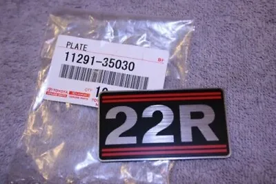 GENUINE Toyota Engine Nameplate Sticker 22R SUPRA TRUCK 4RUNNER LAND CRUISER • $7.80