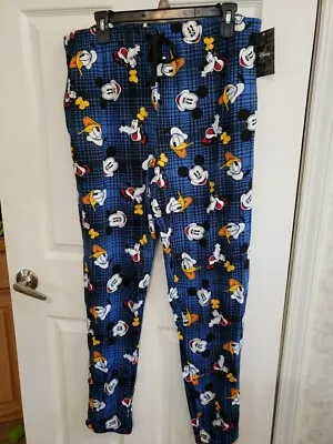 NEW Disney L LARGE Men Mickey Mouse Donald Duck Goofy Pajama Pants Lounge • $24.99