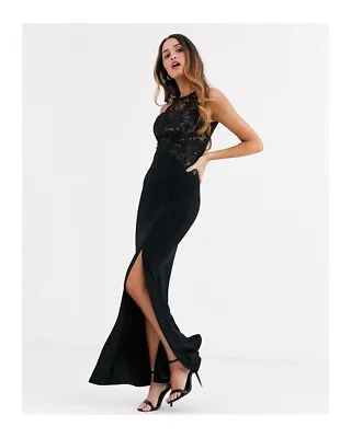 £20 • Buy Lipsy Black Maxi Dress Size 16