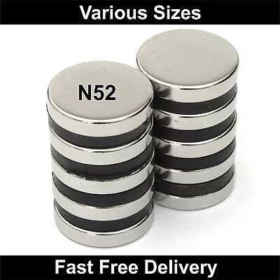 N52 Magnets Strong Various Size 2-40mm DIY Craft Small Disc Magnet STRONGEST • £3.67