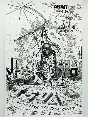 $14.95 • Buy Tsol Aggression Child Hoods The Grim Cathay De Grande '84 La Punk Concert Poster