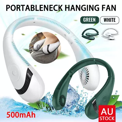 Neck Fan Bladeless Hanging Air Cooler USB Rechargeable Portable Personal MINI • $19.99