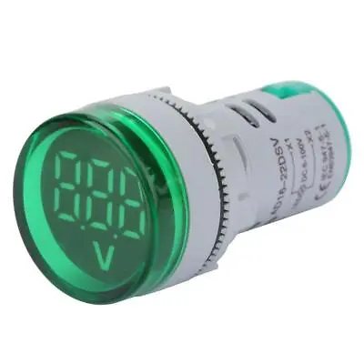 LED Voltmeter Signal Light Digital DC Voltage Meter Indicator Round Lamp Tester • £4.75