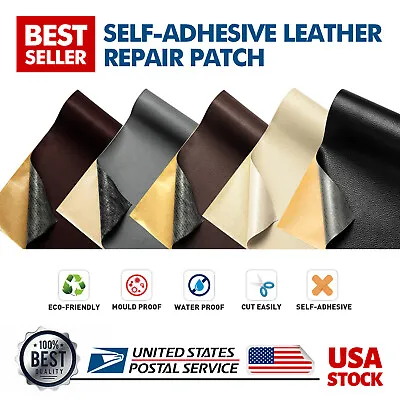 Self-Adhesive Patch Leather Repair Tape For Car Seats Couch Furniture Upholstery • $7.99