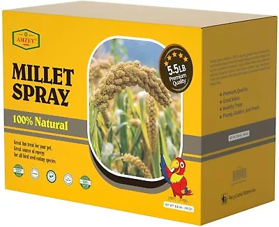 5.5LB Amzey Spray Millet For Parakeets 100% Natural Dried Millet Grain For Bird • $55.99