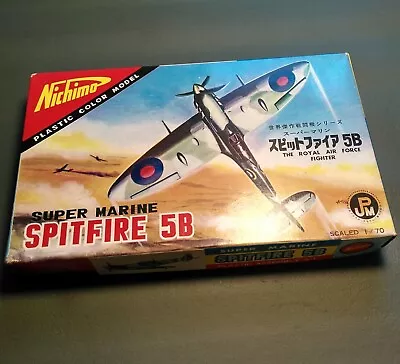 Vintage Nichimo 1/70 Spitfire 5B Super Marine Model Airplane • $12