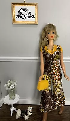 Vintage Barbie Mod Clone 1960s Jumper With Boots And Accessories. • $22.99