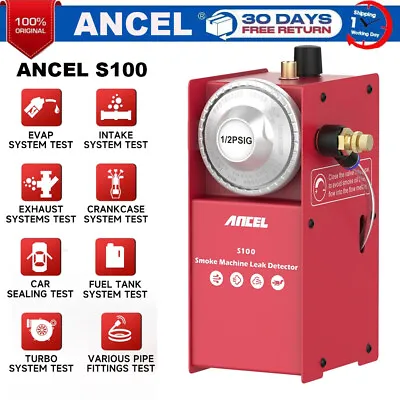 ANCEL S100 Automotive EVAP Smoke Machine Diagnostic Vacuum Leak Detection Tester • $76.99