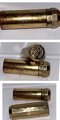 Vintage 20s Art Deco RICHARD HUDNUT Du Barry Brass Red Lipstick Holder Case • $36.99