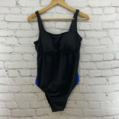Prego Maternity Swimsuit Sz S Small Black And Royal Blue One Piece • $13.60