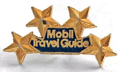 MOBIL TRAVEL GUIDE Four-Star Award LAPEL PIN—Gas Oil Co. Recommended Motel Inn • $4.99