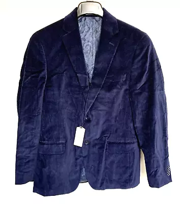 Alfani Men's Slim-Fit Solid Velvet Blazer Navy Blue 38R • $49.99