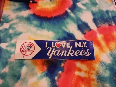 Vintage New York Yankees 1977-78 I Love New York Yankees Bumper Sticker Vintage  • $12.95