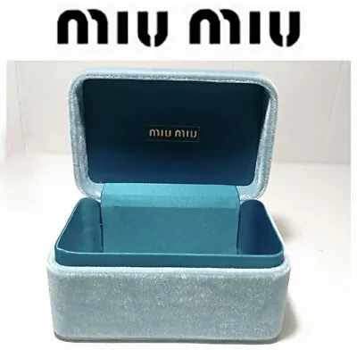 Miu Miu Velvet Storage Box Cosmetic  Jewelry Trinket Color Tiffany Blue • $25