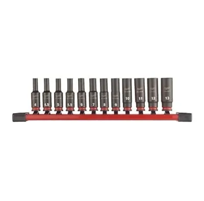 Milwaukee 12 Piece 1/4  Drive Shockwave Impact Socket Set 4932480453 • £39.99