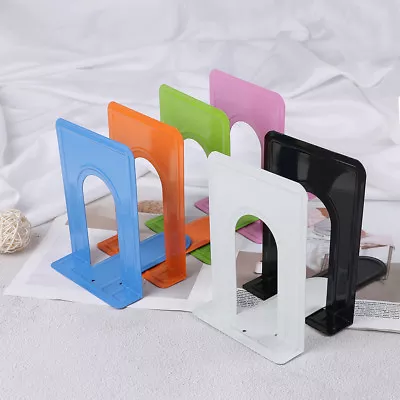 Colourful Heavy Duty Metal Bookends Book Ends Office Stationery XK • £6.73