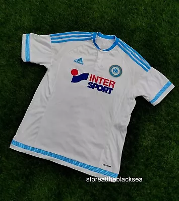 Olympique Marseille 2015 2016 Home Football Soccer Shirt Jersey Adidas M • $39