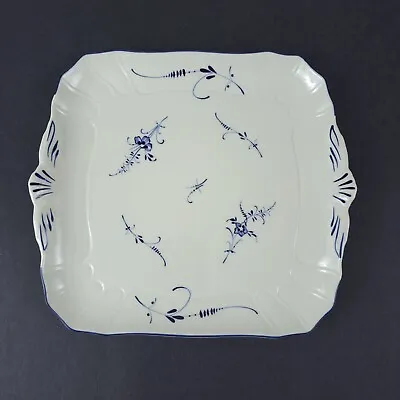 Villeroy & Boch Vieux Luxembourg 9  Square Handled Cake Plate White & Blue • $65