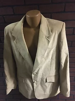 Vtg Pioneer Wear Blazer Tan/ Elbow Patches Corduroy Sport Coat Western Men's 42 • $29.99