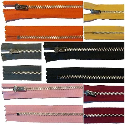 YKK ZIP X2 16 /41CM ALUMINIUM TEETH CLOSED END VARIOUS COLOURS NO 3FREE P&P • £5.99