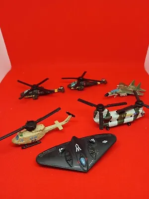 Micro Machines Helicopters Lot Of 4 Plus 1 Plane And Black Manta 1993 • $35