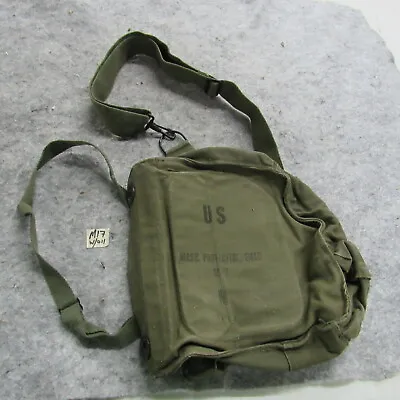 US GI M17 Gas Mask Bag Canvas Vietnam Era Original W/all Straps And Wear (M17-2) • $14